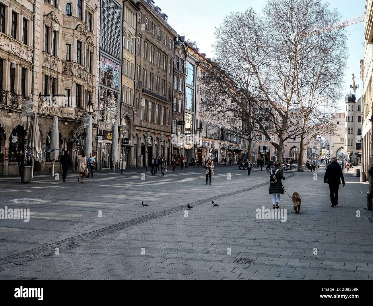 Munich Bavaria Germany 19th Mar 2020 Images Of Empty Streets In The City Center Of Munich Germany Ordinarily These Streets Are Filled With Tens Of Thousands From Around The World As A