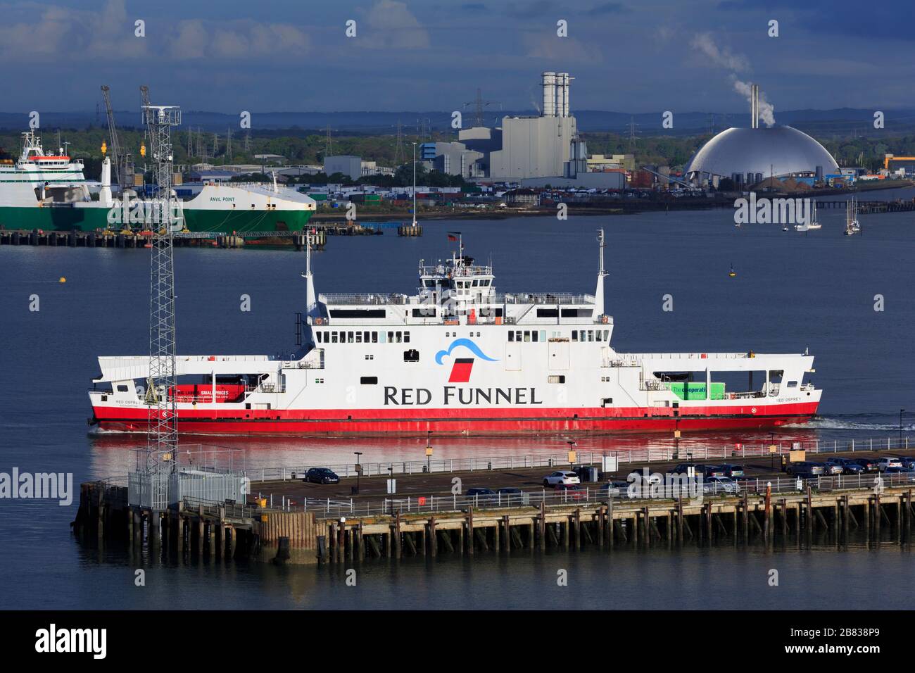 Red Funnel Ferry, Port of Southampton, Hampshire, England, United Kingdom Stock Photo Alamy