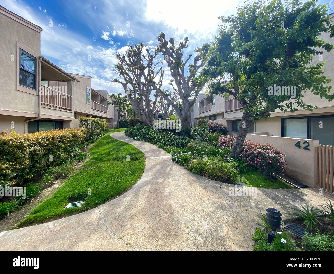 Modern apartment complex california hires stock photography and images