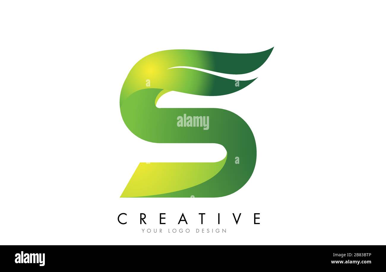Letter S with eco leaf concept design vector illustration Stock Vector ...