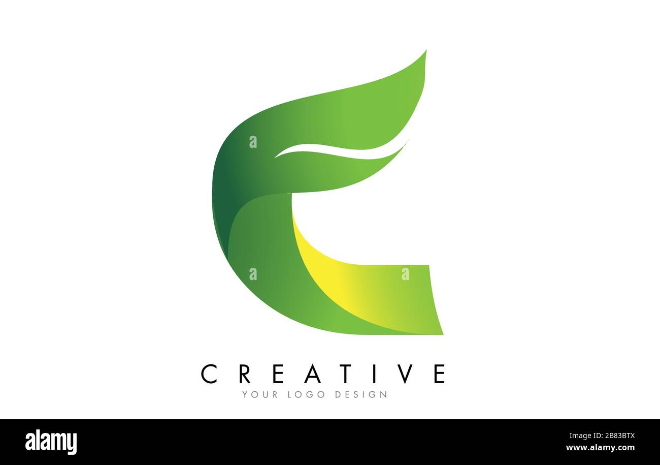 Letter C with eco leaf concept design vector illustration Stock Vector ...