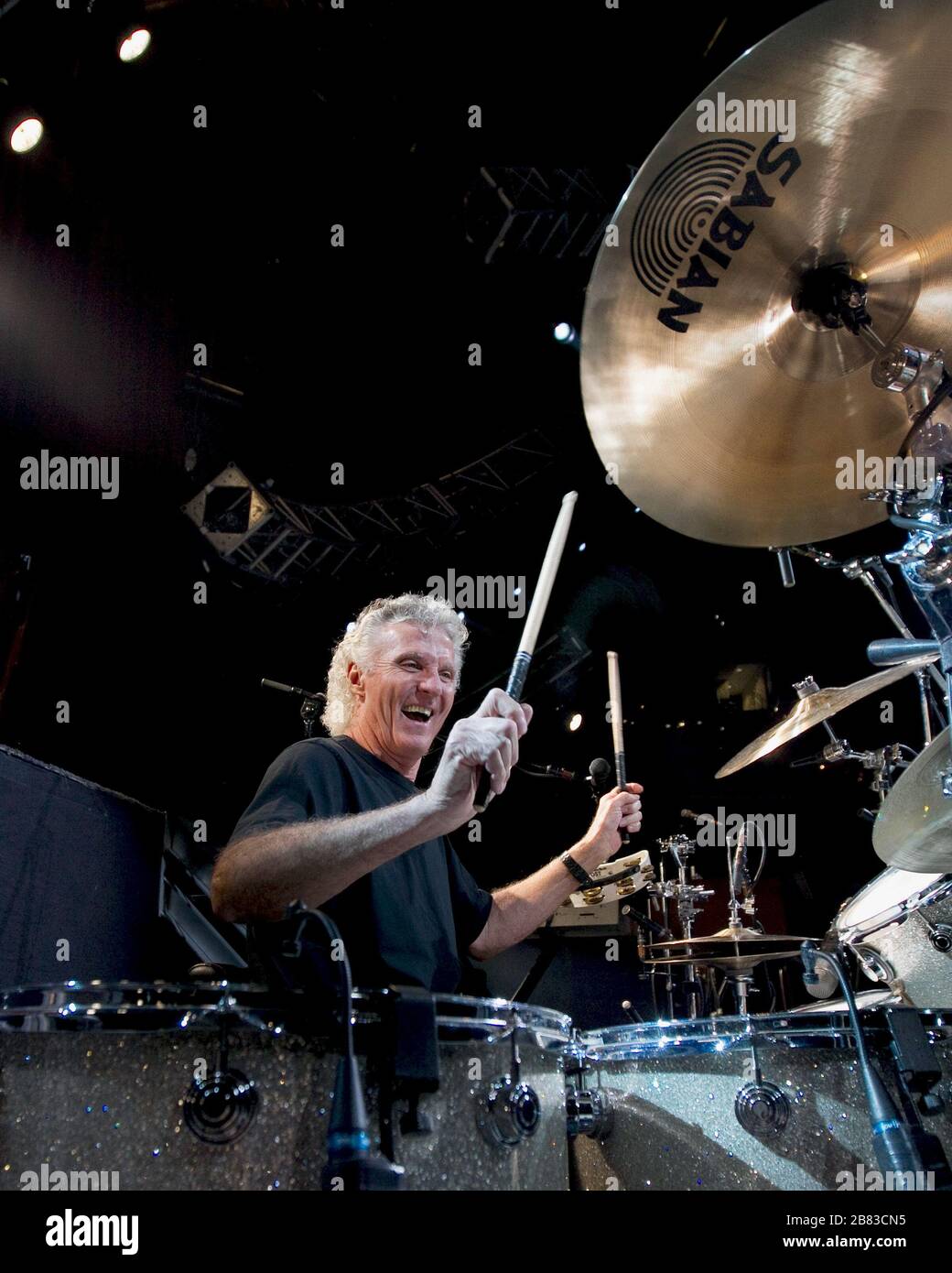 Drummer Don Brewer performs with Bob Seger and the Silver Bullet Band