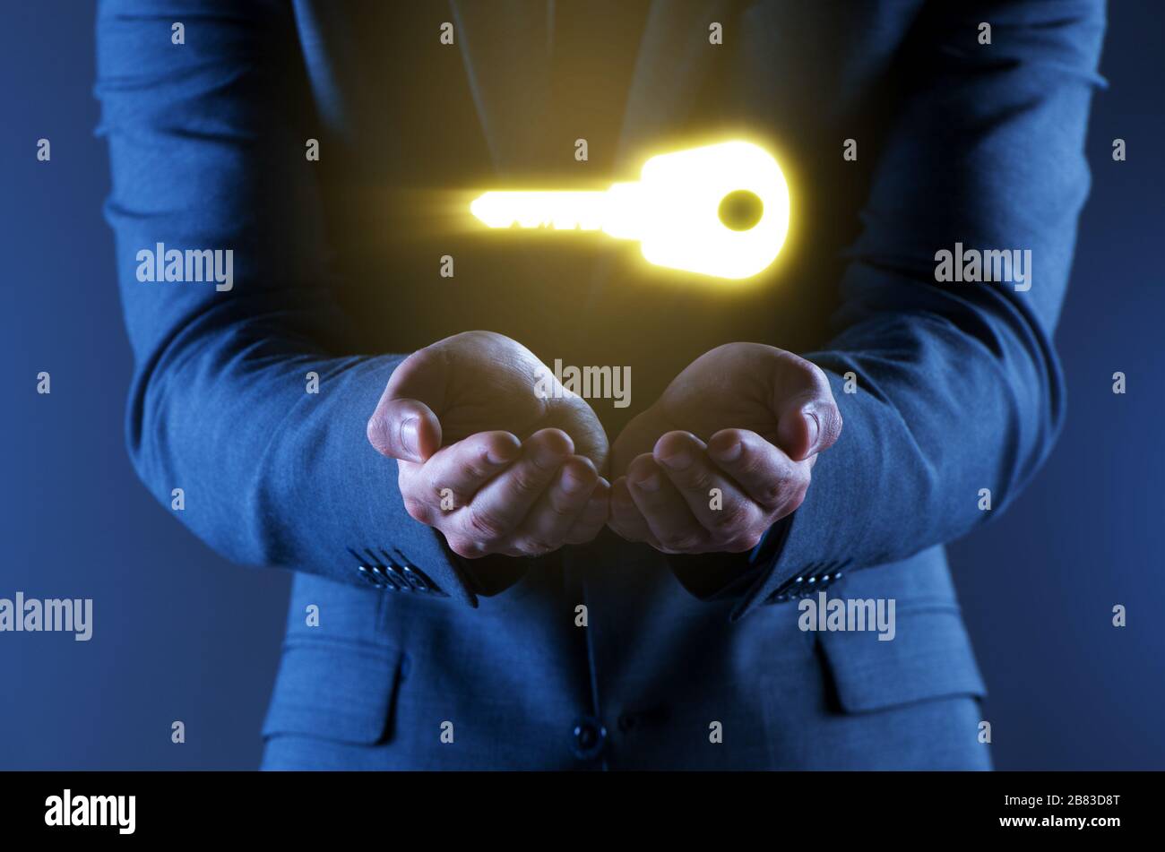 The concept with key to success illustration Stock Photo - Alamy