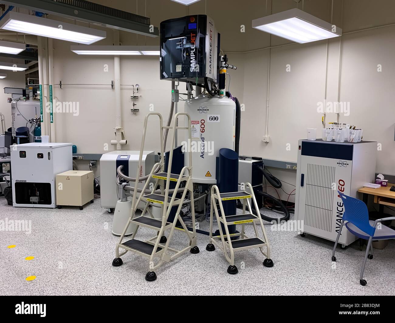 Cambridge MA USA 3/16/2020 NMR machine with 600 MHz, NMR is Nuclear
