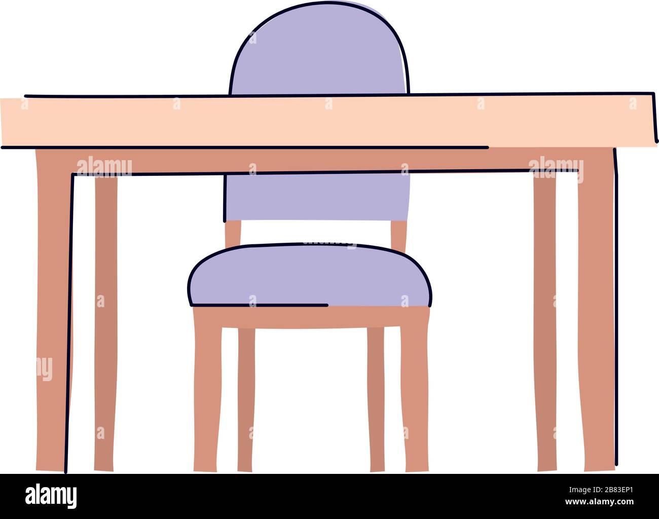 Isolated table with chair vector design Stock Vector Image & Art - Alamy