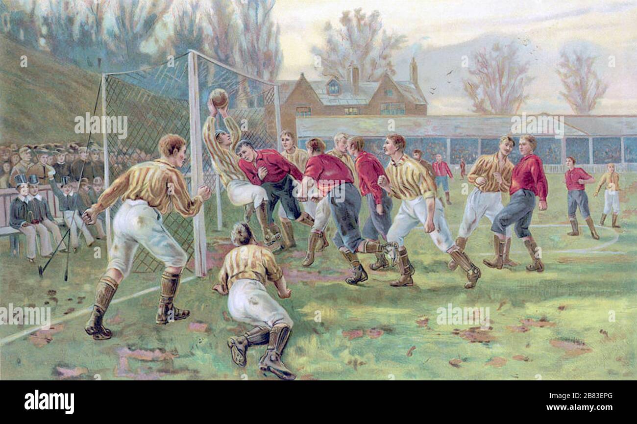 ENGLISH FOOTBALL MATCH about 1880 Stock Photo