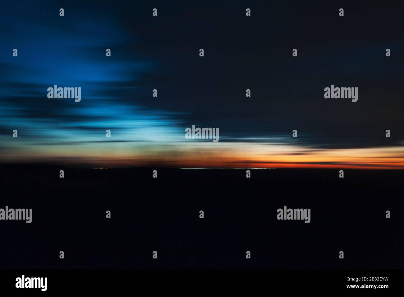 Scenic abstract of afterglow landscape Stock Photo