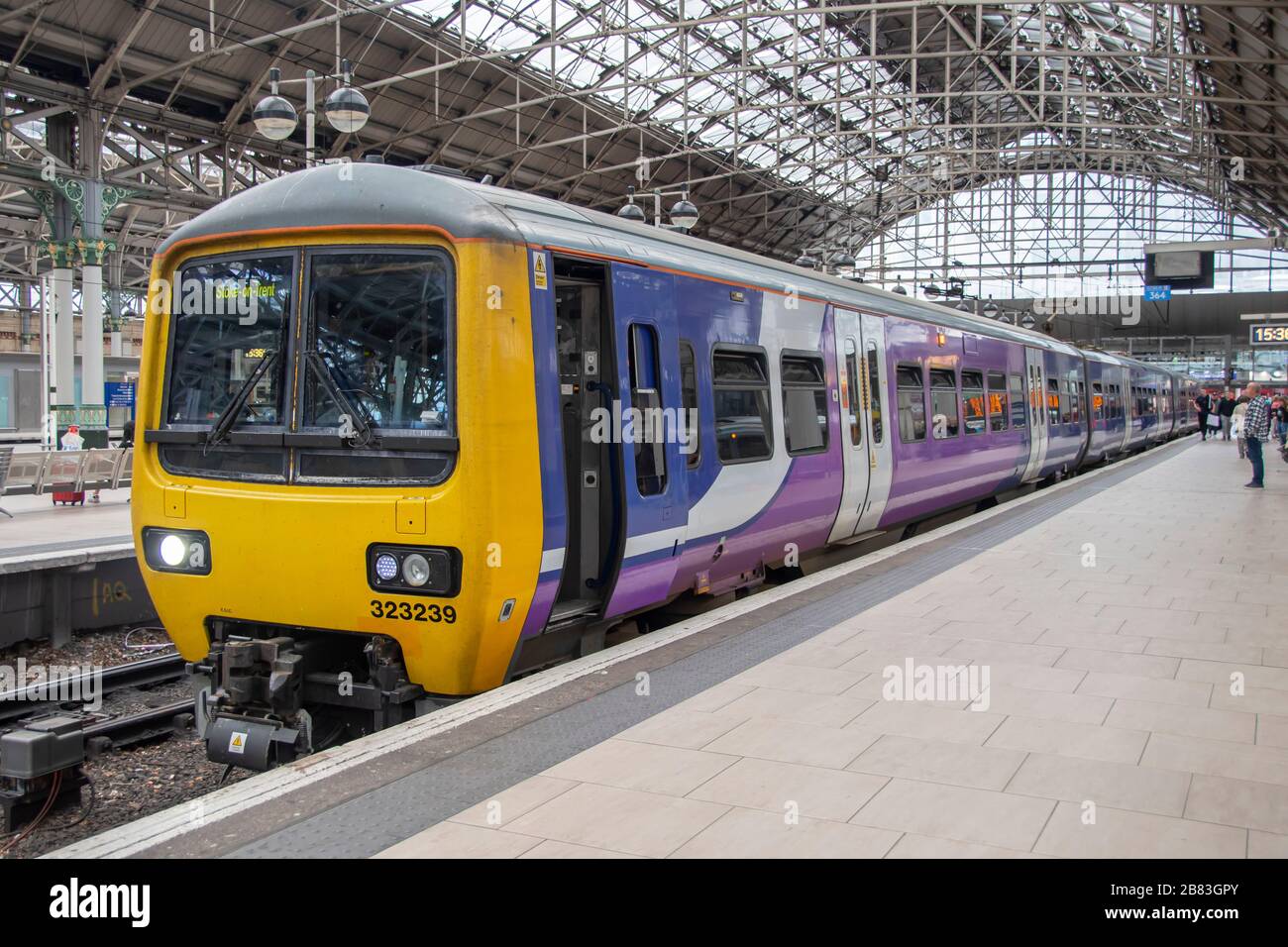 Northern Trains Class 323 electric multiple-unit train at Piccadilly Station, Manchester, England Stock Photo