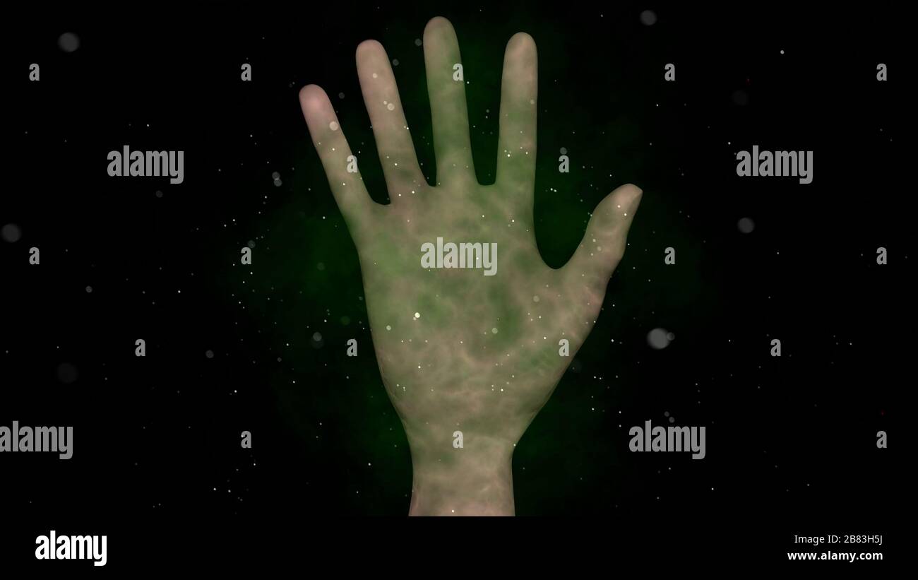 Hand Washing . Dirty Human Hand . 3D rendering Stock Photo - Alamy