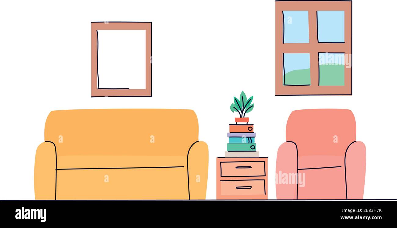 Isolated home living room vector design Stock Vector Image & Art - Alamy