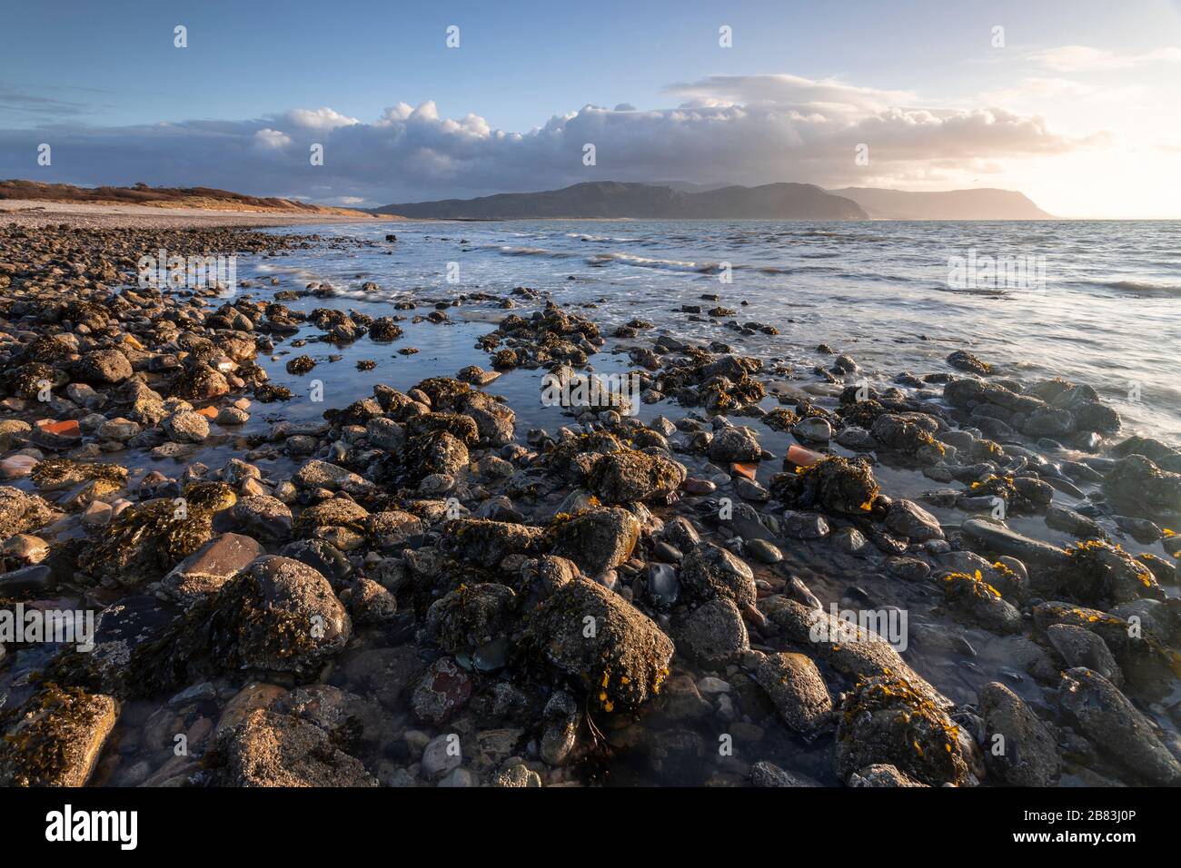 Beach at Llandudno West Shore on the North Wales coast Stock Photo
