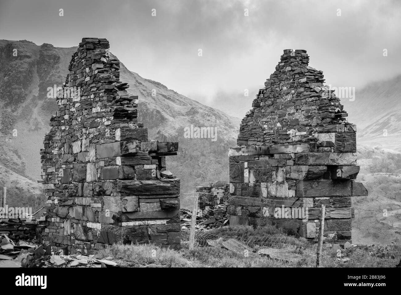 Dinorwic Slate Quarry, situated between the villages of Dinorwig and Llanberis, Snowdonia, North Wales, United Kingdom. Stock Photo