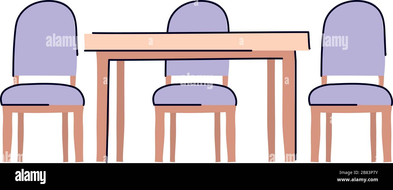Isolated table with chairs vector design Stock Vector Image & Art - Alamy