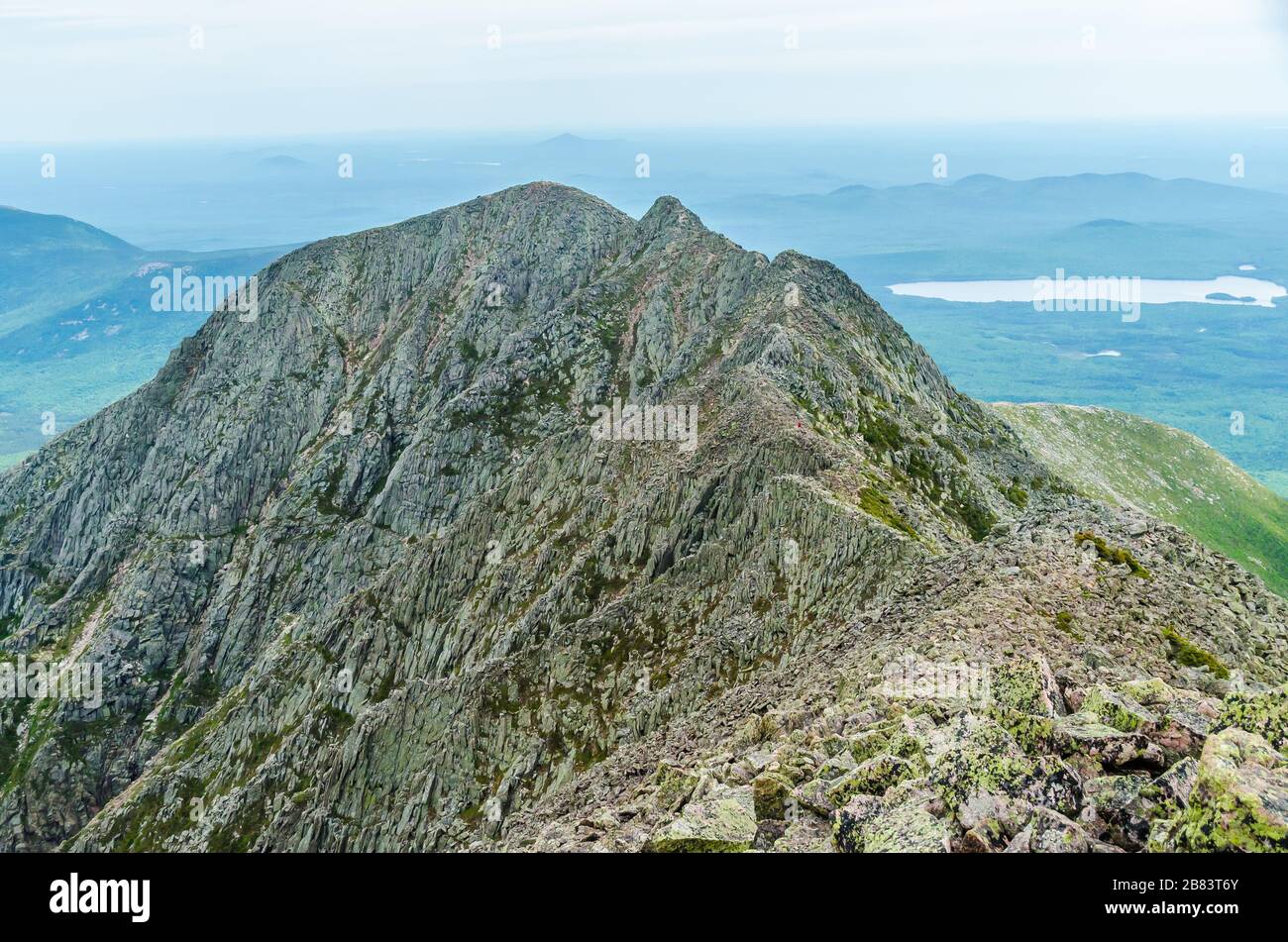 Amazing view of Knife Edge Trail of Mount Katahdin Northeast Piscataquis Maine USA Stock Photo