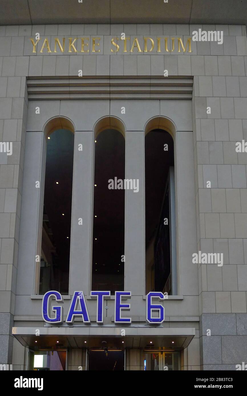 New York Yankees Stadium Gate 6 entrance Stock Photo - Alamy