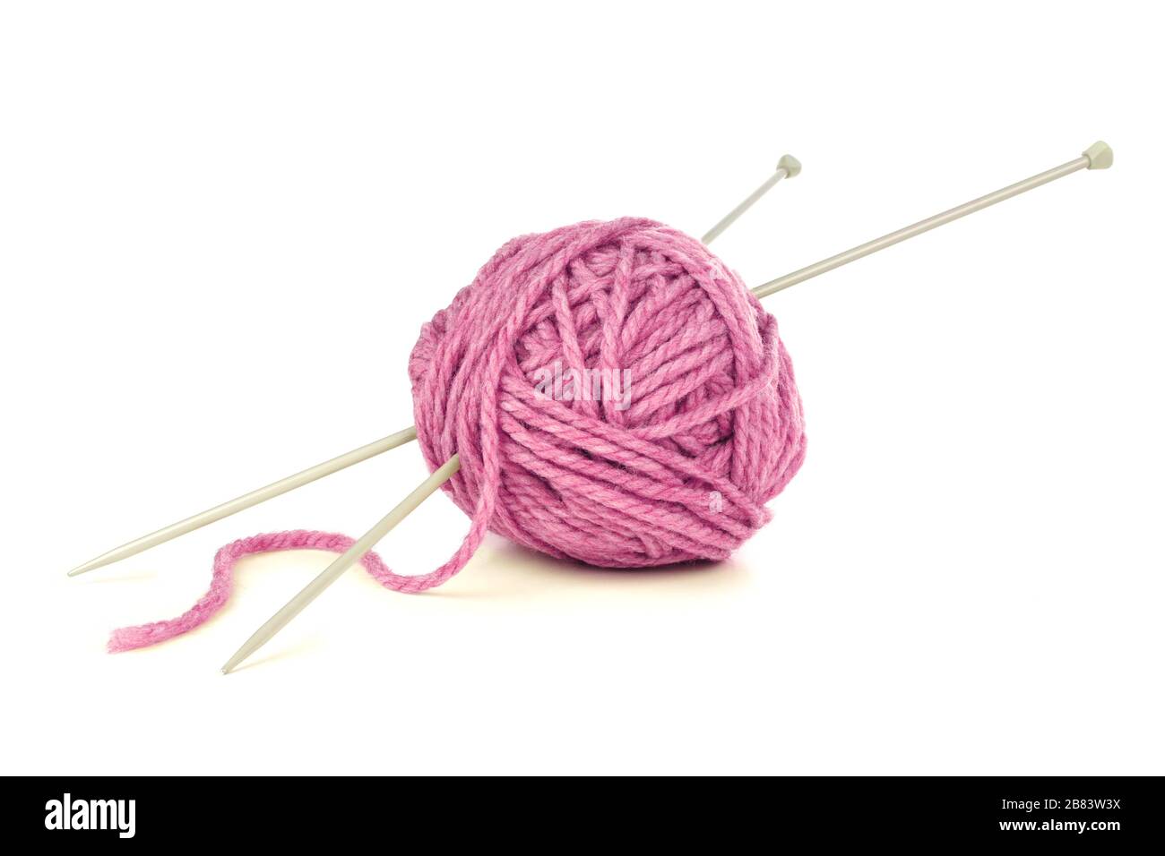 Yellow Ball Of Wool With Knitting Needles Stock Photo - Download Image Now  - Knitting, Ball Of Wool, Knitting Needle - iStock