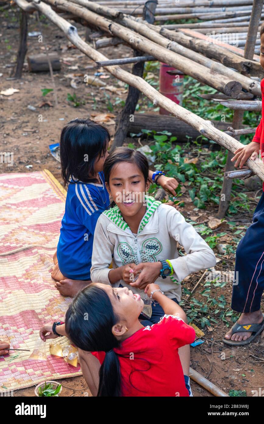 Cambodia water children play hi-res stock photography and images - Alamy