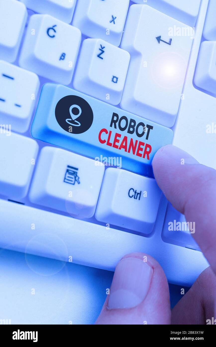 Bot Cleaning Script Handwriting text Robot Cleaner. Conceptual photo Intelligent ...