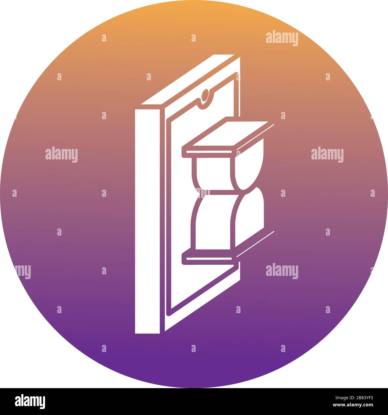 smartphone with hourglass block style icon Stock Vector Image & Art - Alamy
