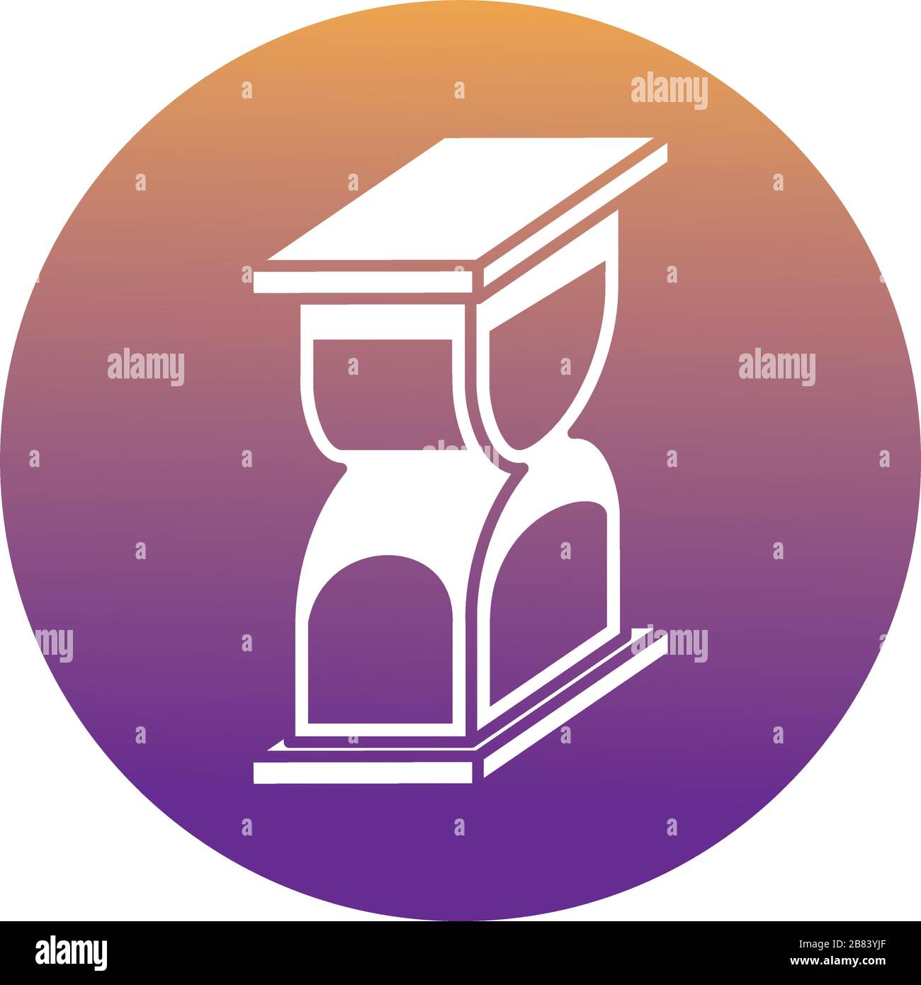 hourglass time block style icon Stock Vector Image & Art - Alamy
