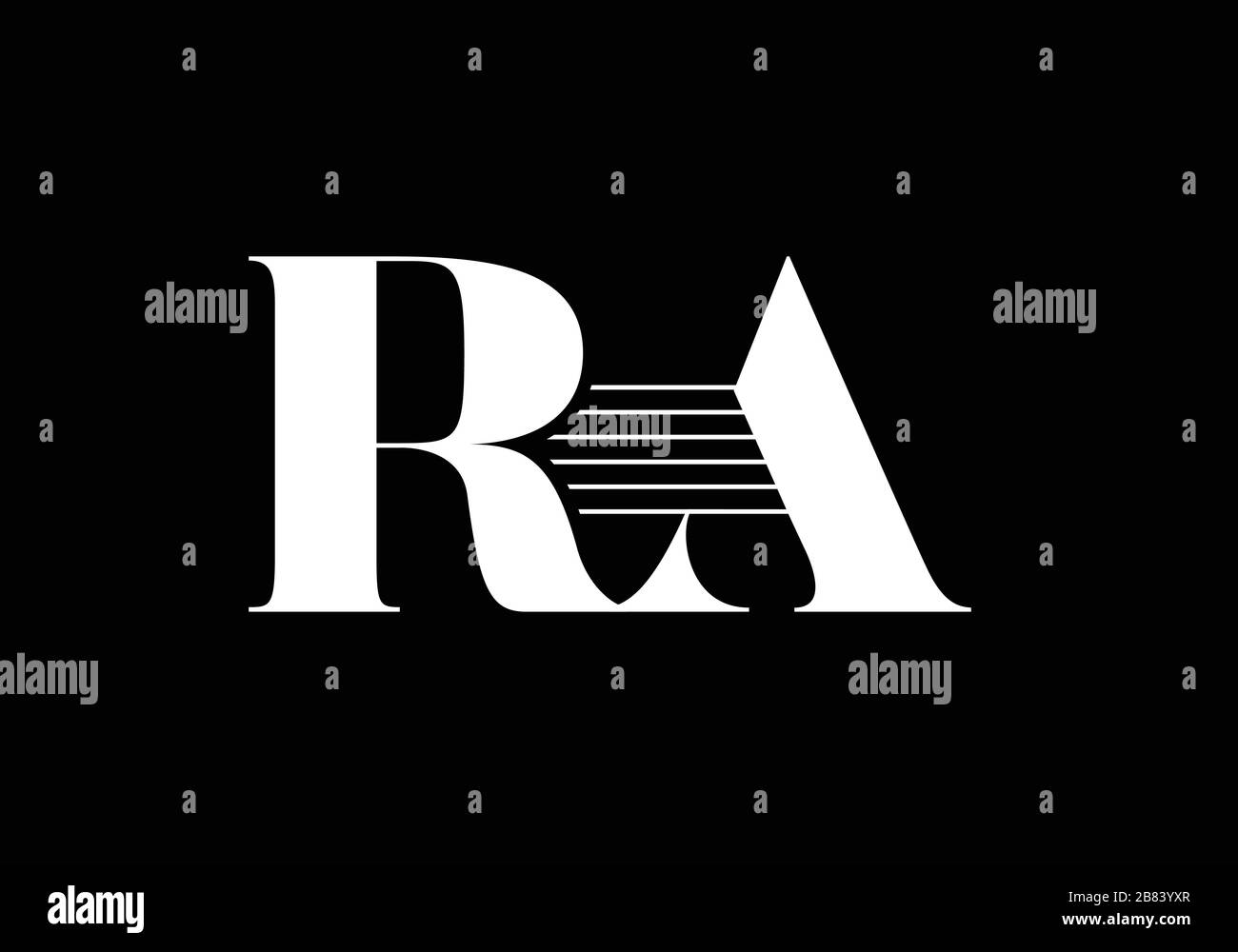R A, RA Initial Letter Logo design vector template, Graphic Alphabet ...