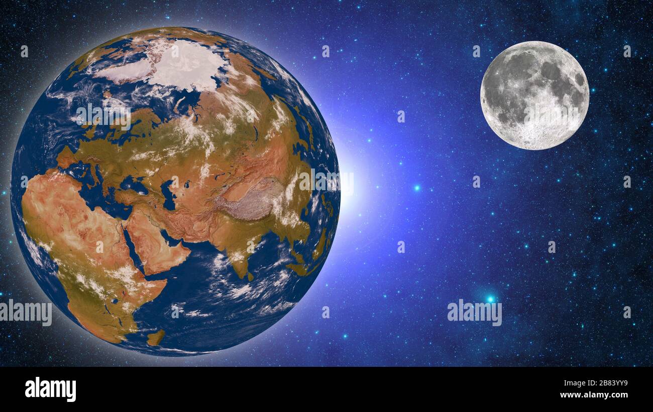 Earth sunrise isolated moon planet astrology astronomy space ...