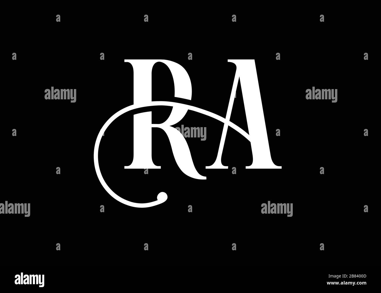 R A RA Initial Letter Logo Design Vector Template Graphic Alphabet 