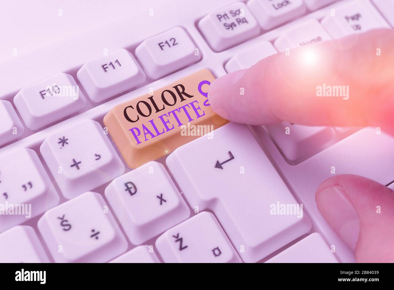 Conceptual hand writing showing Color Palette. Concept meaning full