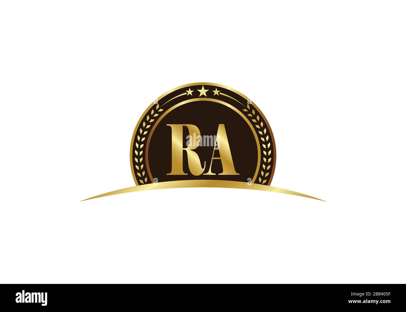 R A RA Initial Letter Logo Design Vector Template Graphic Alphabet 