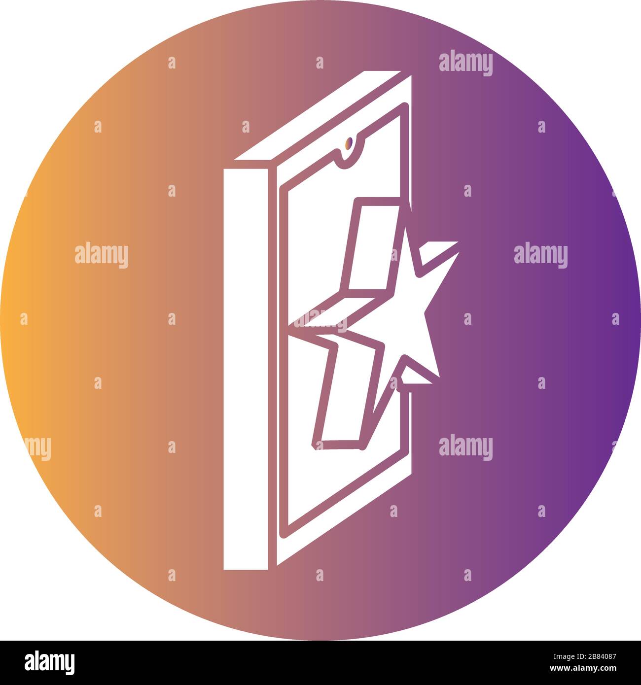 smartphone with star block style icon Stock Vector Image & Art - Alamy