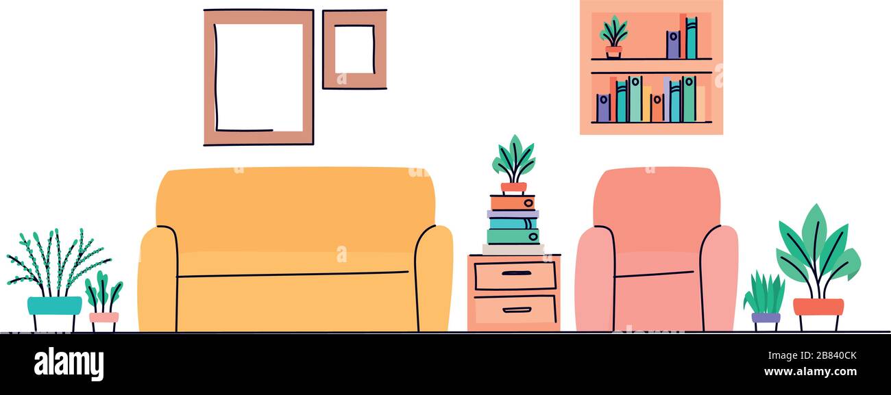Isolated home living room vector design Stock Vector Image & Art - Alamy