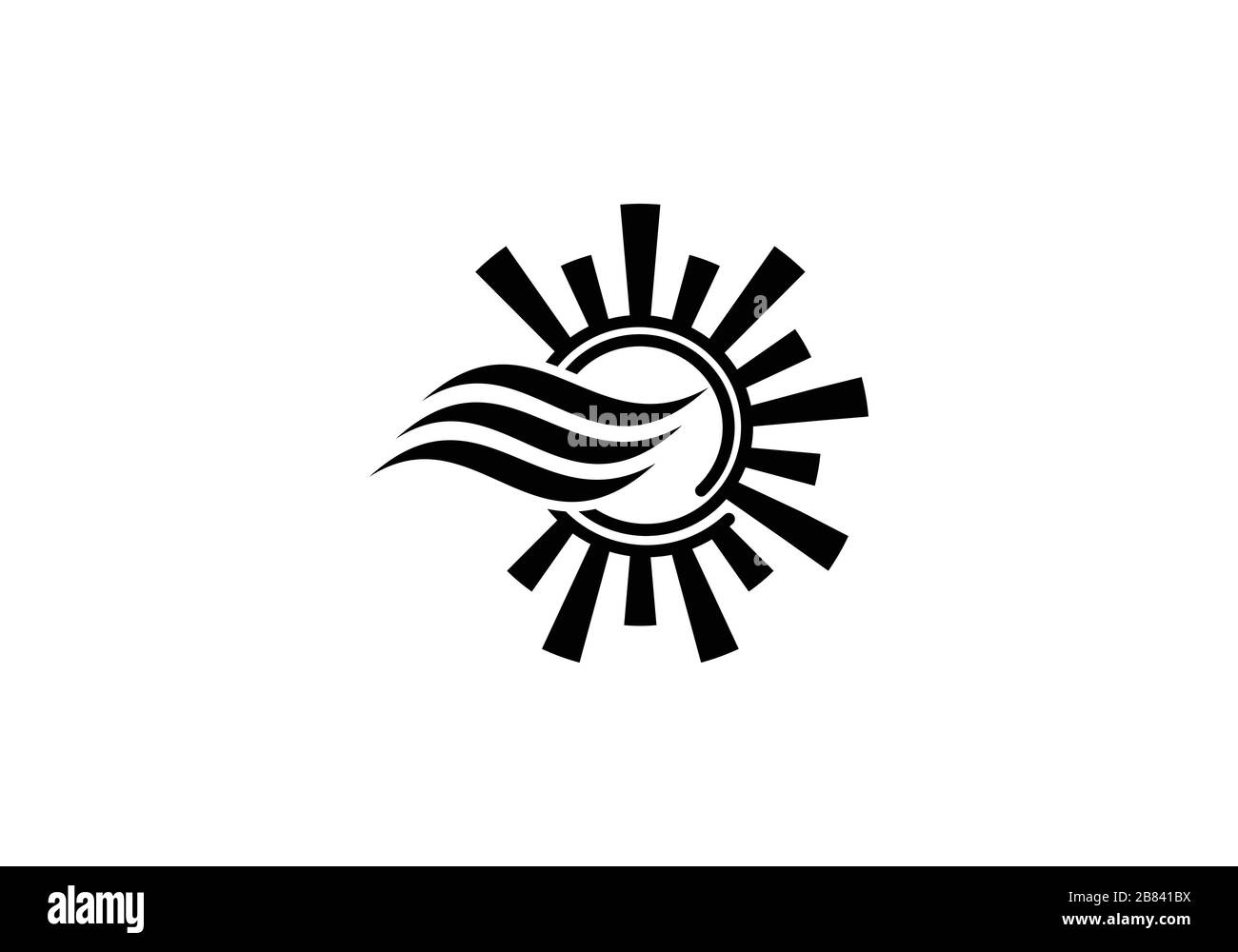 Air conditioner logo sign symbol, Hot and cold symbol black and white Stock Vector Image & Art