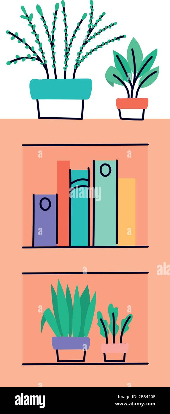 Isolated books inside furniture vector design Stock Vector Image & Art ...