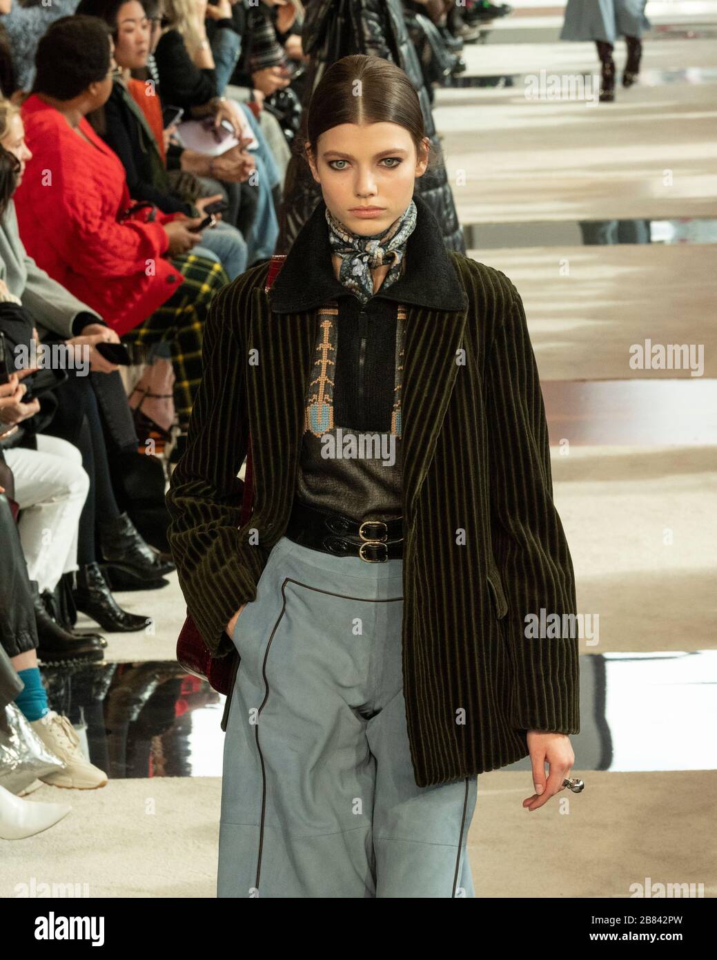 New York, NY February 8, 2020 Mathilde Henning walks runway for