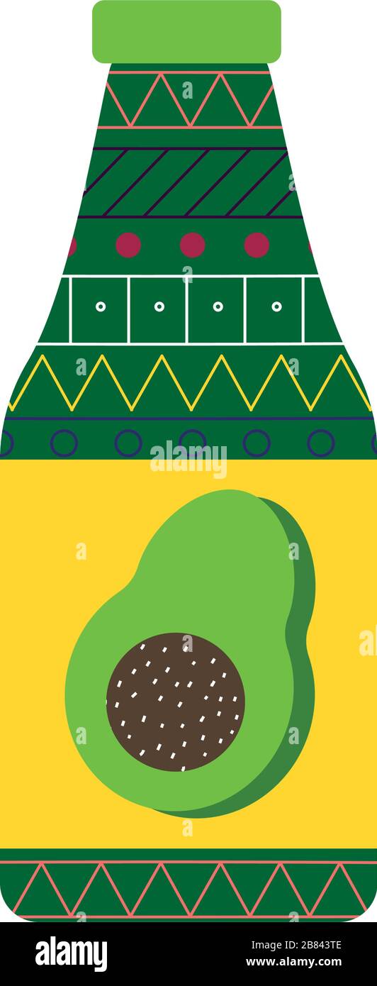 Mexican sauce bottle flat style icon vector design Stock Vector Image