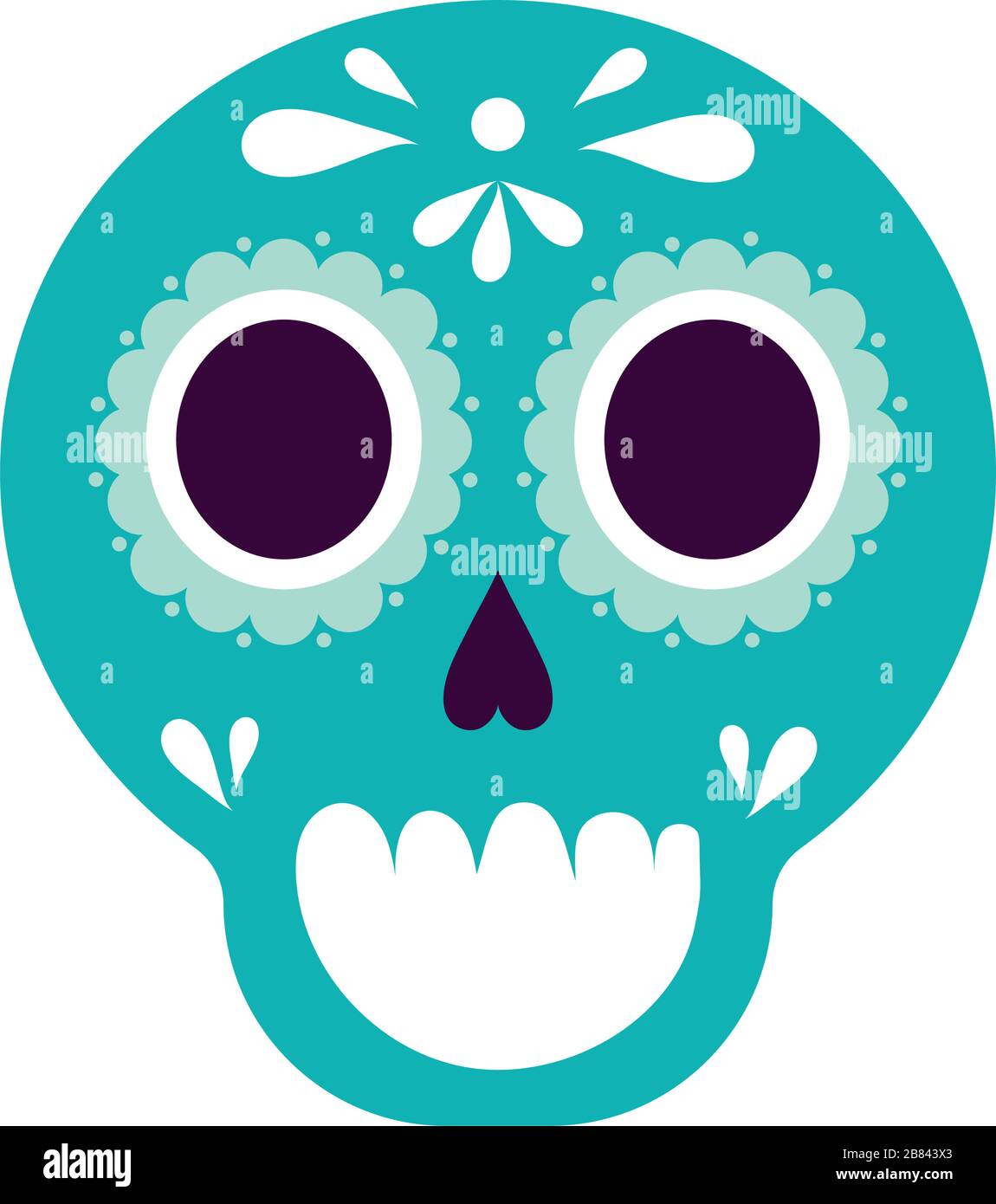 Mexican skull flat style icon vector design Stock Vector Image & Art ...