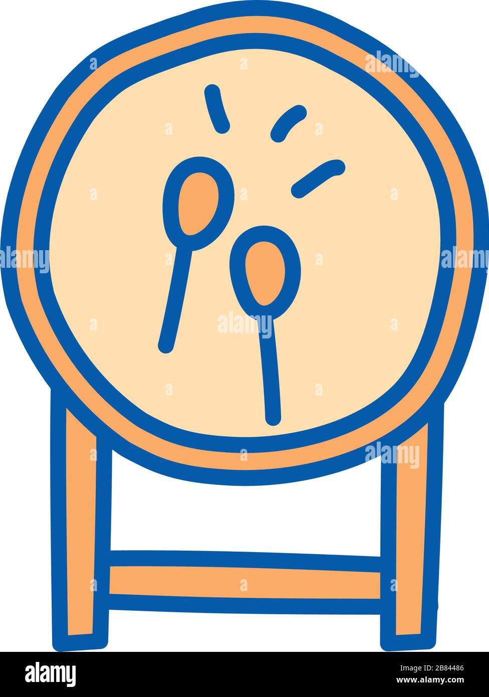 Isolated drum instrument line and fill style icon vector design Stock ...