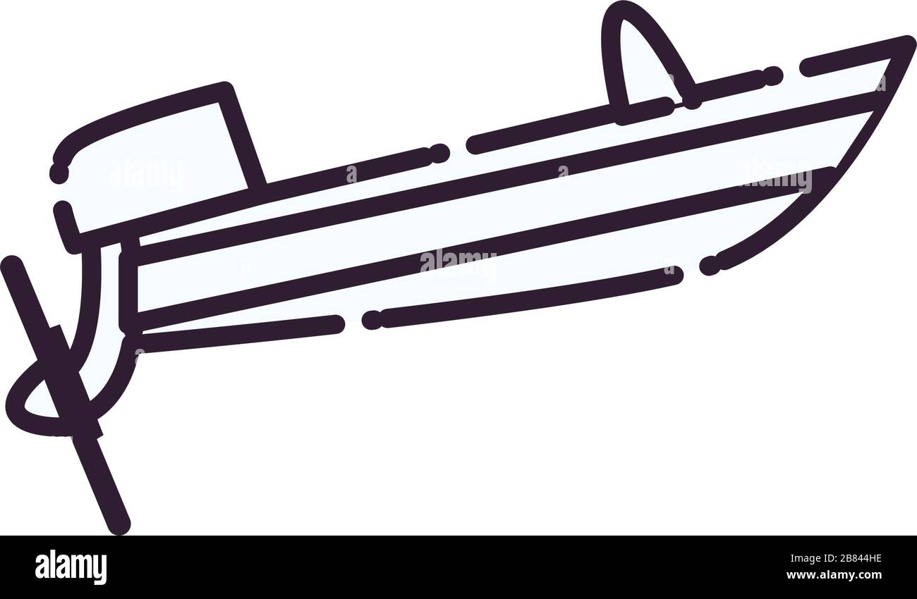 boat line style icon design, nautical transportation marine sea summer ...
