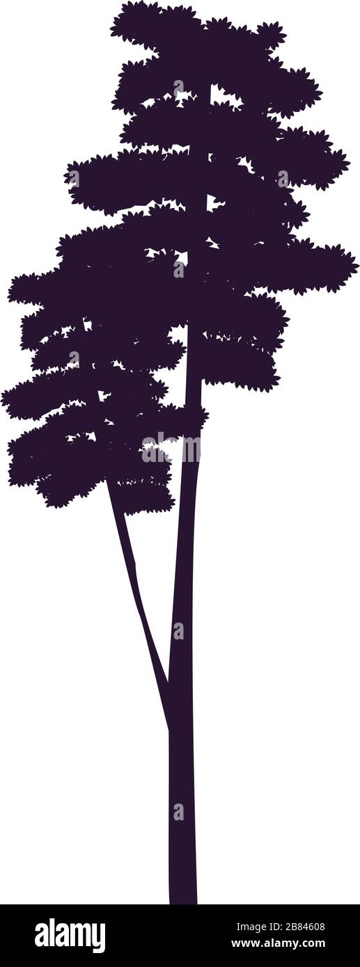 tree plant forest silhouette icon Stock Vector Image & Art - Alamy