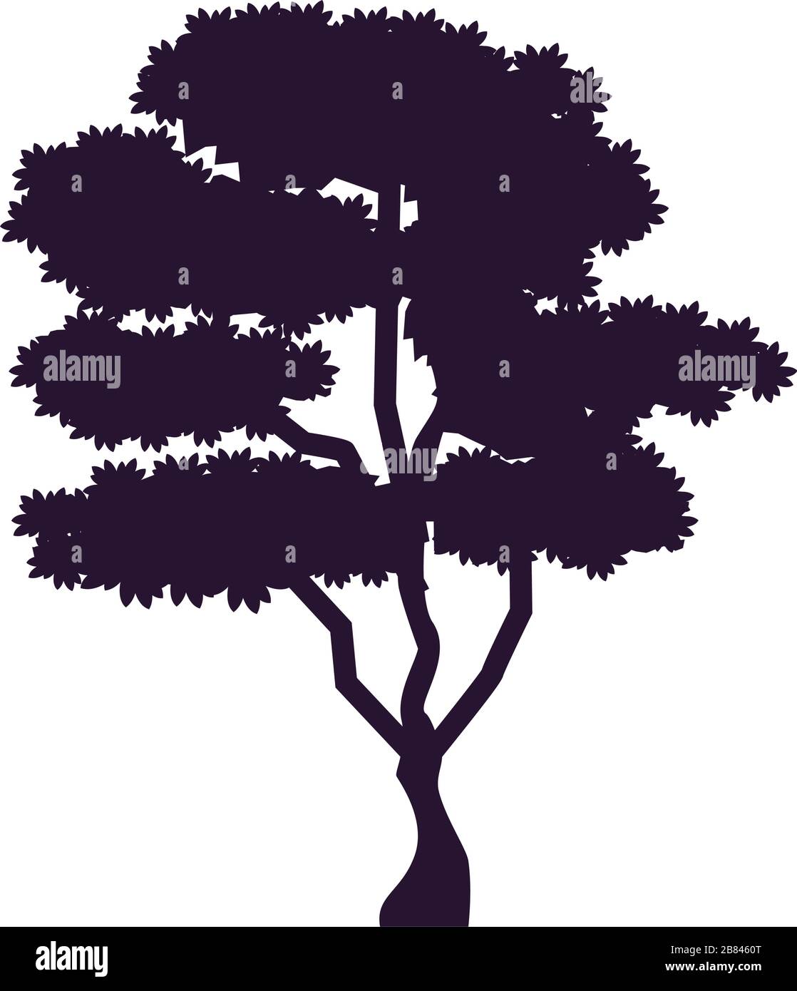 tree plant forest silhouette icon Stock Vector Image & Art - Alamy