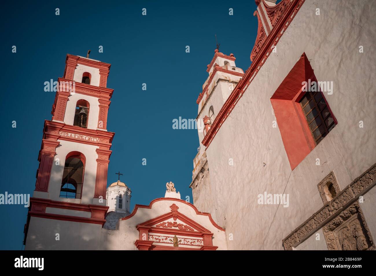 Provincial church of the community called Tepeapulco in the State of Hidalgo Stock Photo