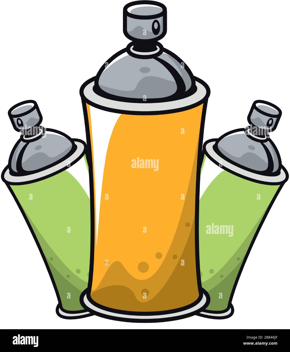 spray paint bottles isolated icons Stock Vector Image & Art - Alamy