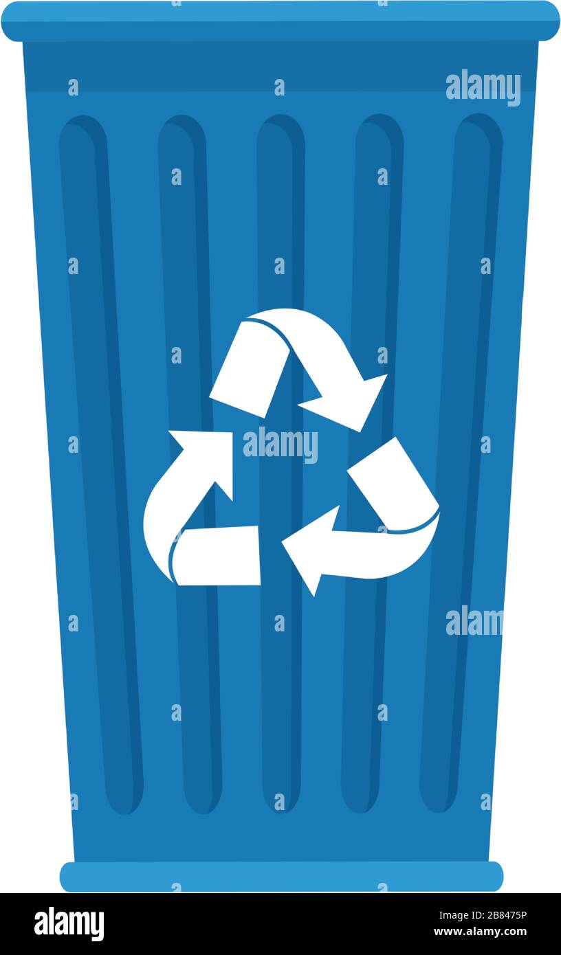 garbage recycle bin isolated icon Stock Vector