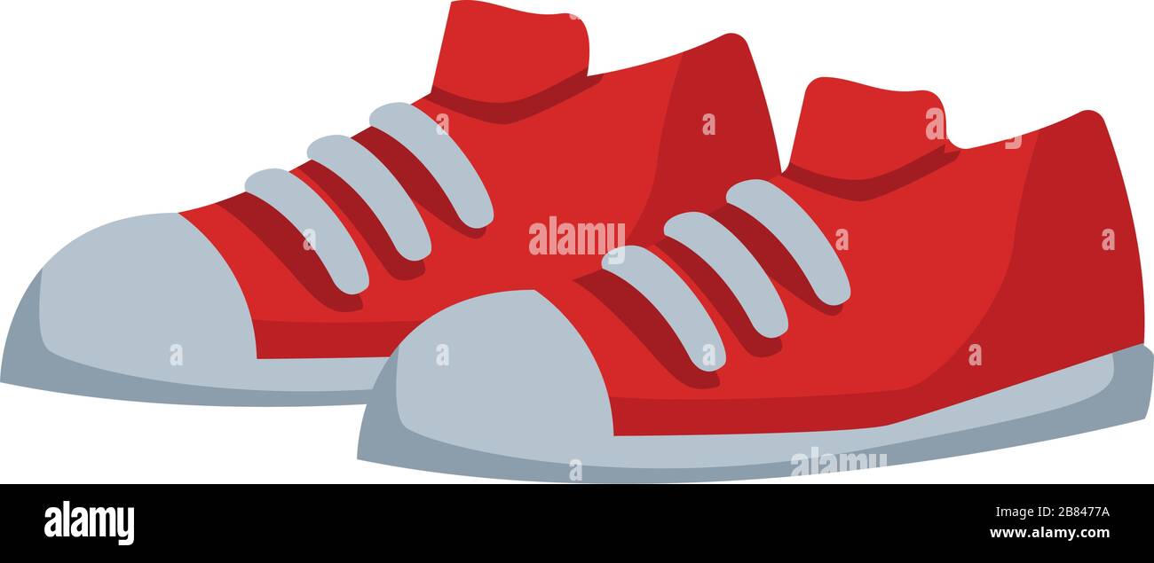 tennis shoes young style icon Stock Vector