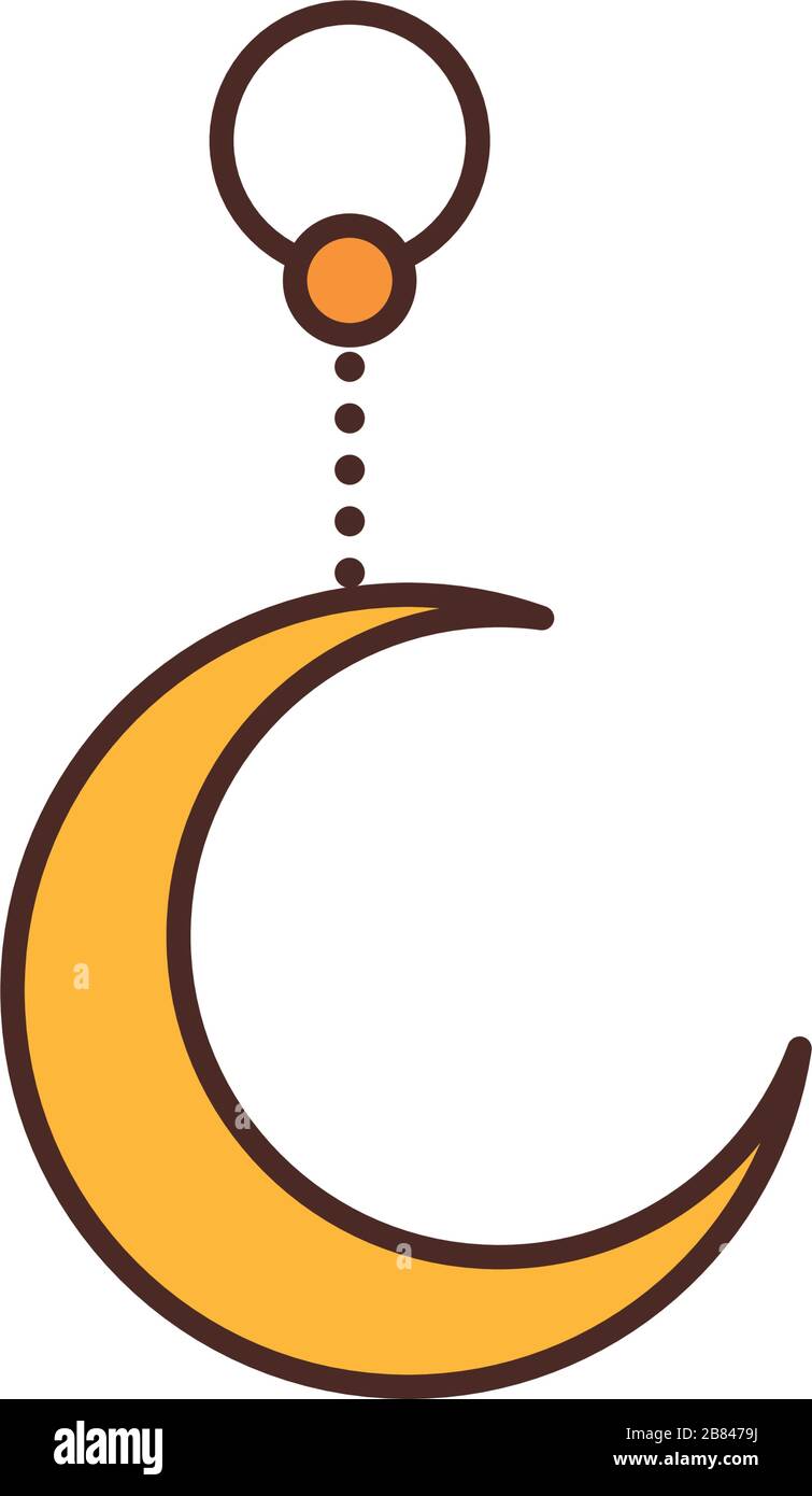 Moon fill style icon of night bedtime sky space moonlight nature light ...