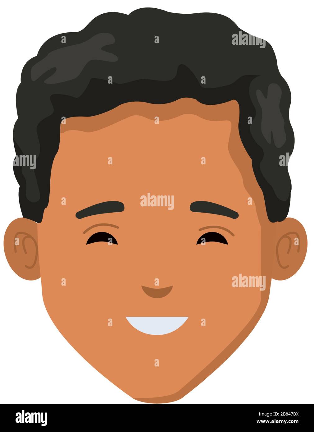 young man afro head character icon Stock Vector Image & Art - Alamy
