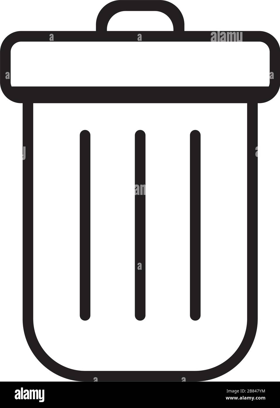 bin waste line style icon Stock Vector Image & Art - Alamy