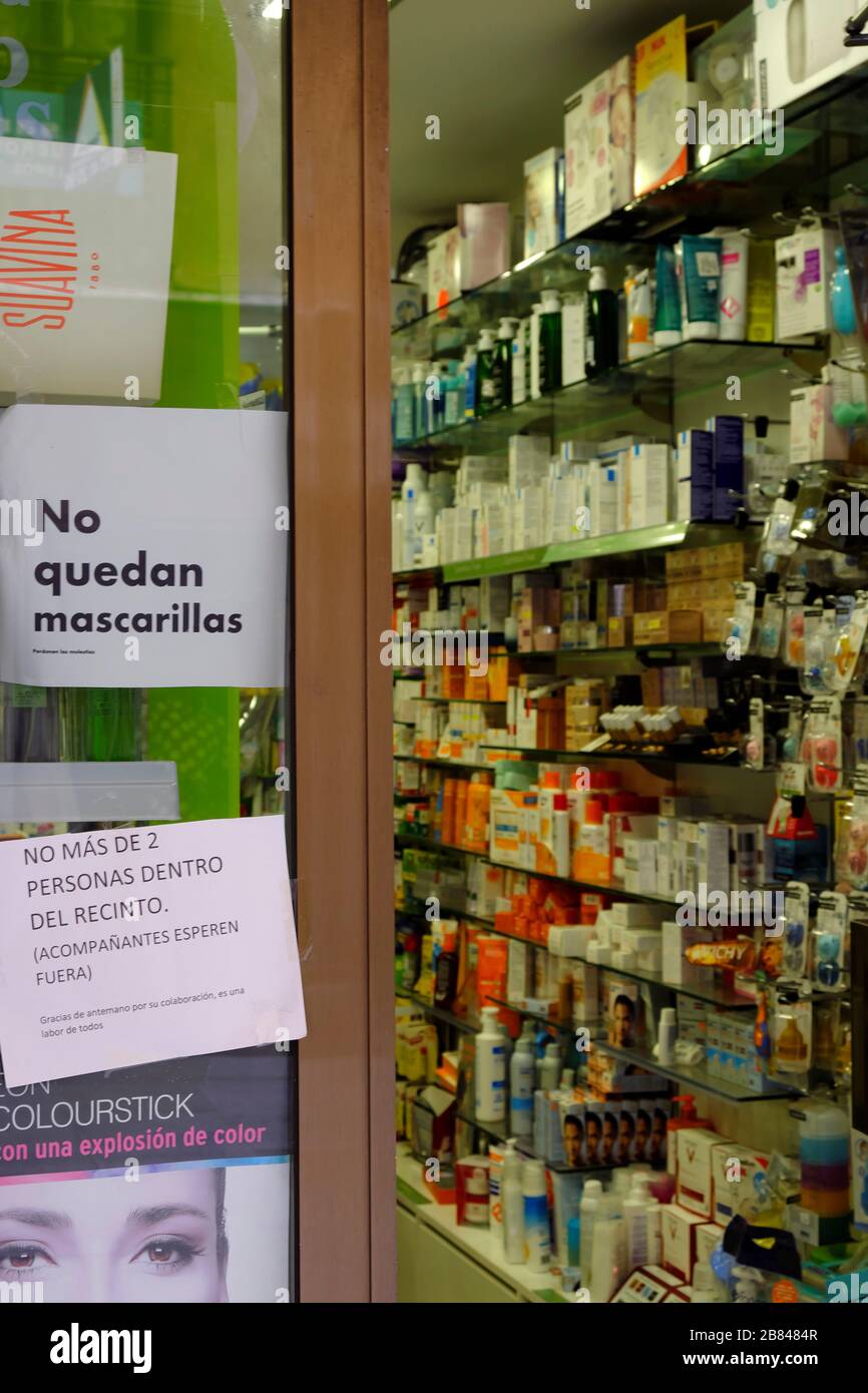 Lockdown in Segovia during state of Emergency in Spain due to Coronavirus. Stock Photo