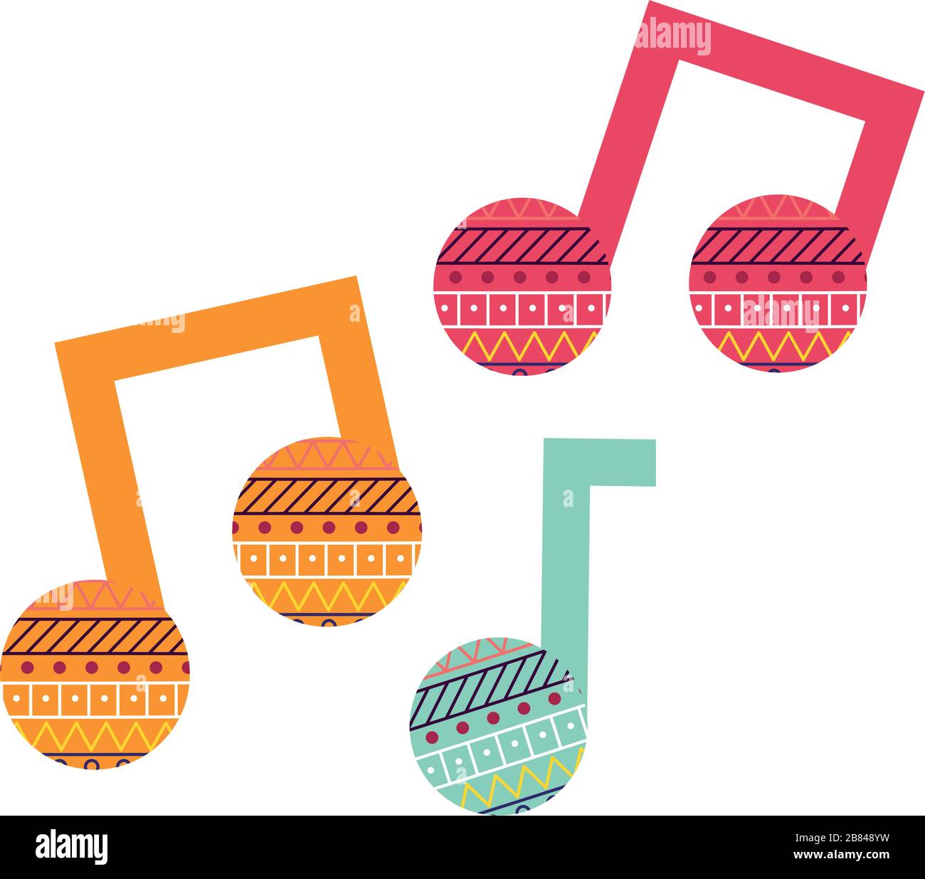 Isolated Music Notes Flat Style Icon Vector Design Stock Vector Image