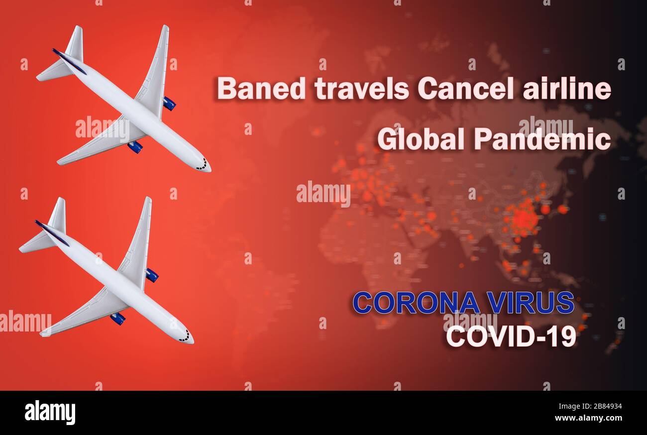 Global pandemic with global coronavirus infection with coronavirus Covid 19 Stock Photo